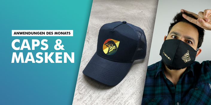 Caps und Masken bedrucken